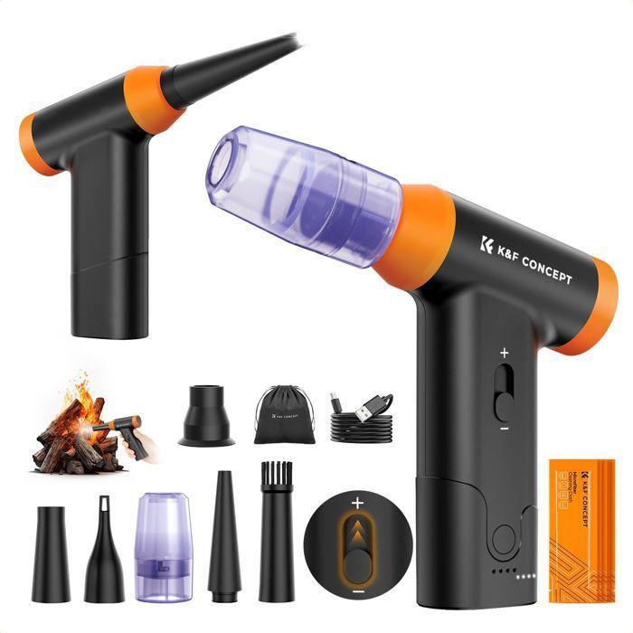 Meilleurs prix pour K&F Concept 2-in-1 Nettoyeur Air Comprimé PC LED Lumière 150000RPM Souffleur dair Dépoussiéreurs électriques Vitesse réglable