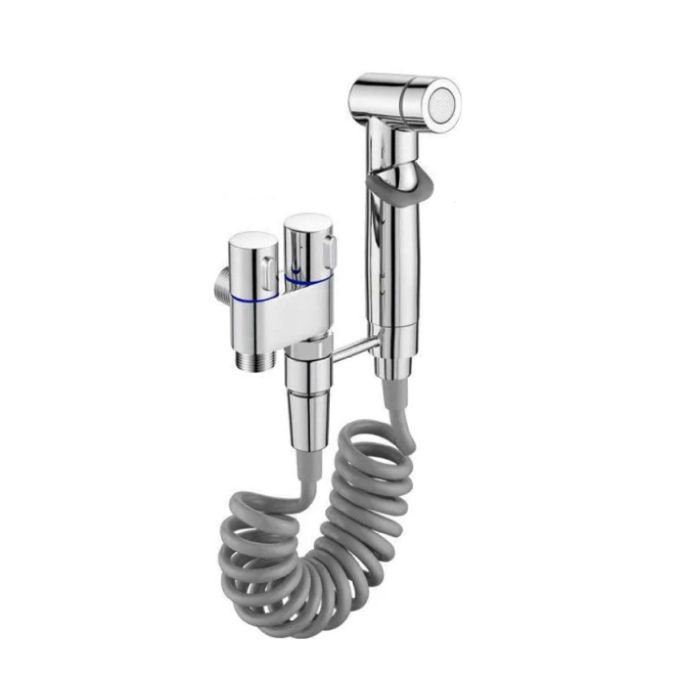 Kit douchette bidet WC noyau en laiton robinet darrêt tuyau support ensemble complet pour salle de bain/toilettes