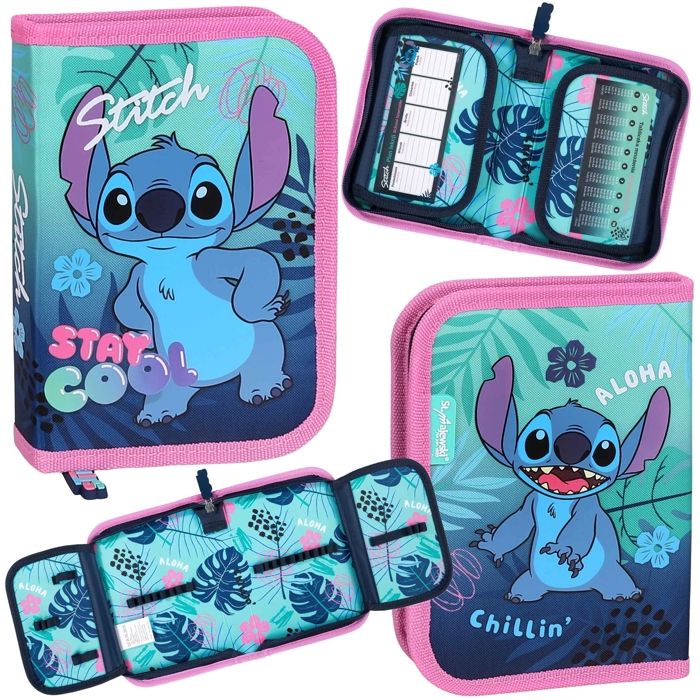 Seven Lilo & Stitch Sac à Dos Double Avec Compartiment Extensible Violet Grande Capacité Dossier Préformé Fille École Primaire Violet Taglia Unica Casual, Lilas, Taille Unique, Décontracté