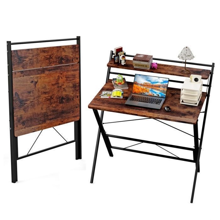 Bureau, Table Informatique Bureau, Étude 76x120x68cm, Poste de Travail