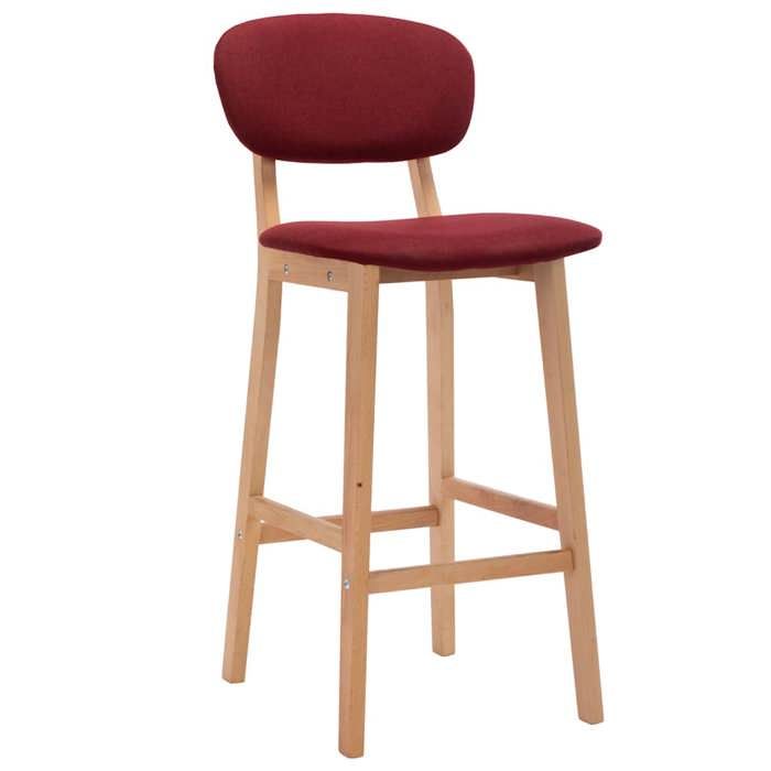 “Winter SaleTOP Tabouret/Chaise de bar Rouge - Tabourets de bar lot de 2 rouge bordeaux tissu PRO96661