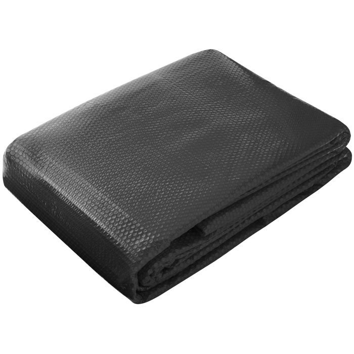 Couverture de piscine - TECTAKE - Bâche de piscine ronde film solaire auto-flottant en polyéthylène 381 cm de diamètre - Noir