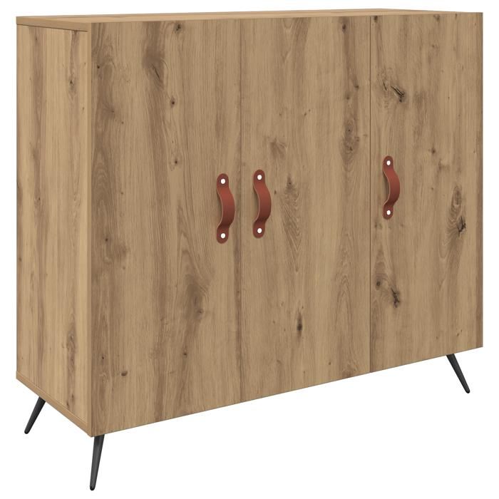 Top 2026@Cabinet bahut de rangement simple Marron - SWEETY® Buffet Chêne artisanal 89 5x34x80cm - bois dingénierie 129727