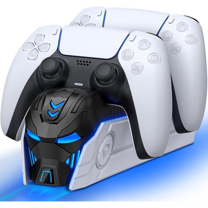 Chargeur double pour manettes PS5 avec support intégré – Charge rapide ...