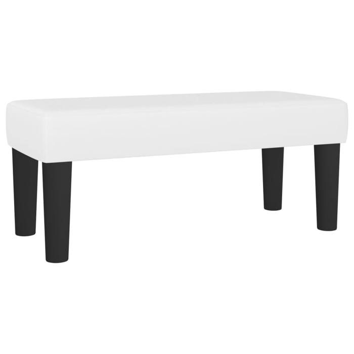 Blanc Meuble dentrée - Banc Blanc 70x30x30 cm Similicuir m2837