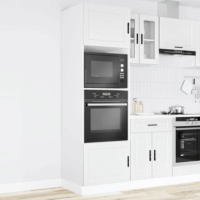 Armoires de four - vidaXL - Colonne four - 2 pièces - Bois ingénierie - Blanc - 60x57x207 cm 579nec35l