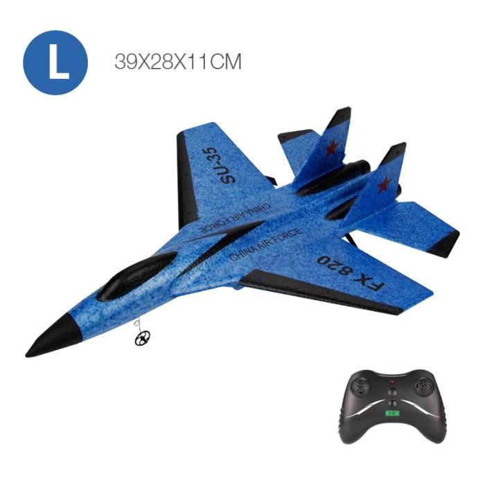 Avion Planeur RC Stunt Avec Lumière - 2.4Ghz, En Mousse, Type Jet Rouge/bleu (Neuf, Pour Débutants)