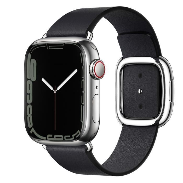 Bracelet cuir noir on sale apple watch
