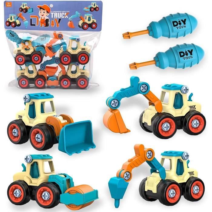 Funmo Pelle Jouet Tractopelle Enfant Avec Lumières Et Sons - Véhicule Chantier Pelleteuse Pour Enfants 3-7 Ans