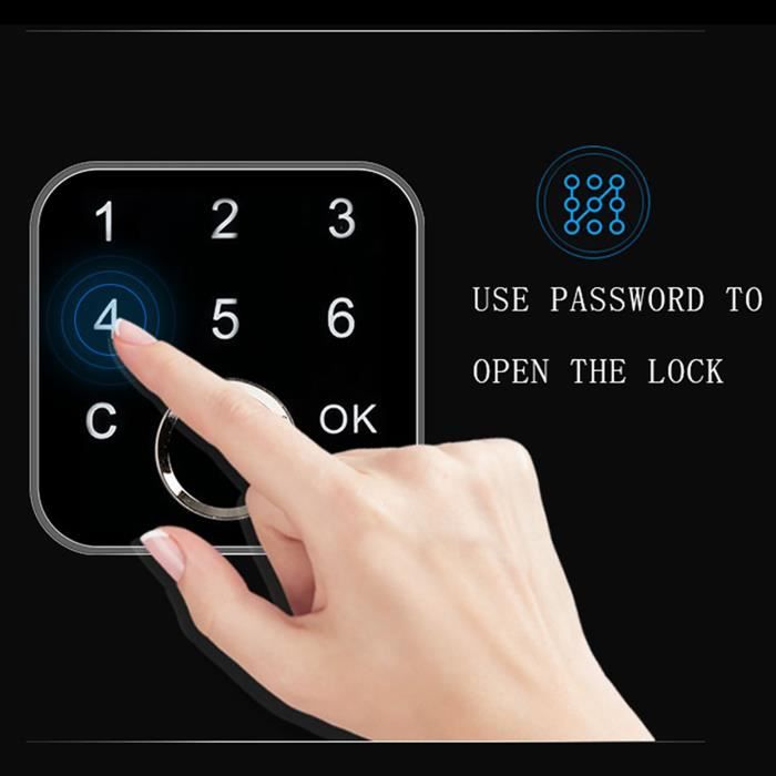 Serrure Connectée Geek Smart L-B400 V3.0 - Noire, 5-en-1 Avec Empreinte, Code, Carte RFID, App Et Clé