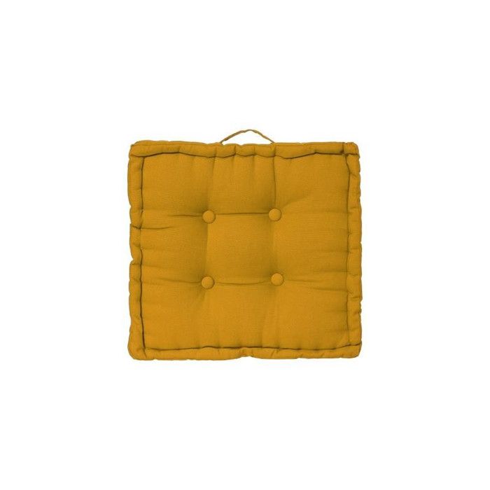 Coussin de sol 40 x 40 x 8 cm Atmosphéra - Ocre