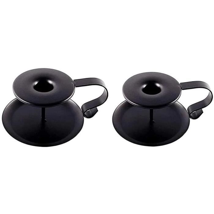 Lot De 2 Bougeoirs Coniques Métal Doré Applique Murale – Décoration Élégante Pour Dîner, Fête, Noël & Ambiance Romantique