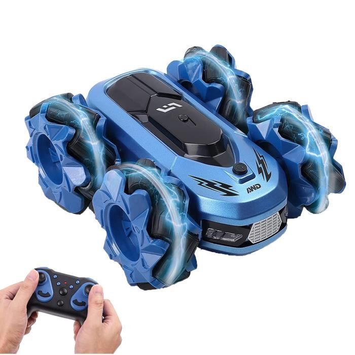 Voiture Télécommandée Cascade 4x4 Drift Enfant - RC Tout-Terrain 2.4GHz Avec Détection Gestuelle, Super Cascades & Drifts Fous - Cadeau Anniversaire Garçons Filles 6-12 Ans