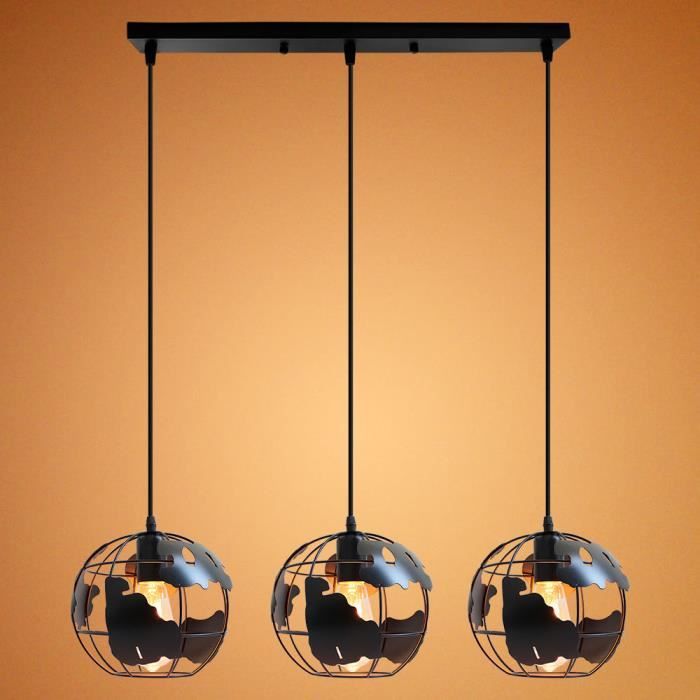 MOGOD Lustre - Suspension 3 Luminaires Lampe Décoration Cuisine Couloir Restaurant dhôtel