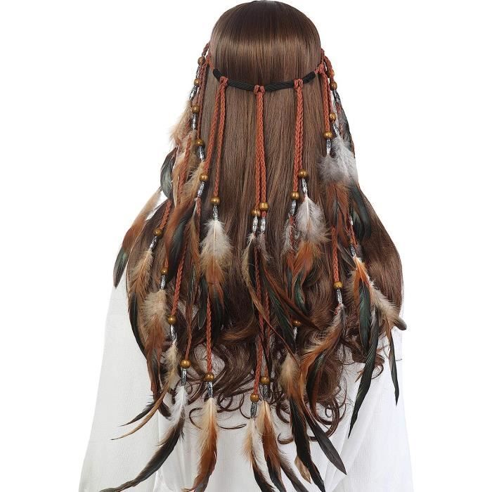 Coiffe De Plumes Bandeau Hippie Boho Coiffure En Plumes Fantaisie