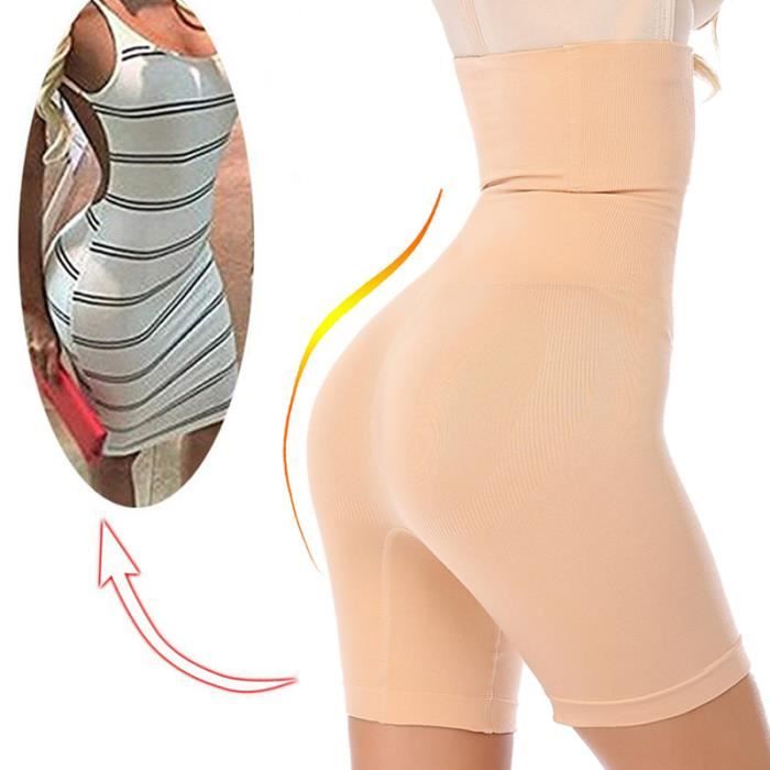 Culotte Gainante Taille Haute Soie Glacée 2-en-1 – Contrôle Ventre & Hanches, Effet Push-up