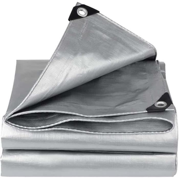 Bâche De Protection Noire PE 140g/m² – Imperméable, Résistante UV, Œillets Tous Les 1m, Multi-Usages 2x11m (Jardin, Bois, Piscine, Toit)