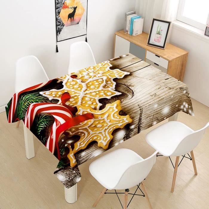 Hearda Nappe De Table Noël Anti Tache Impermeable, Nappe De