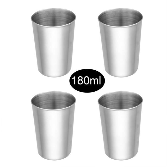 Gobelets Enfant Incassables Gobelet Inox Apprentissage 4 Pcs 180ml Cdiscount Puericulture Eveil Bebe