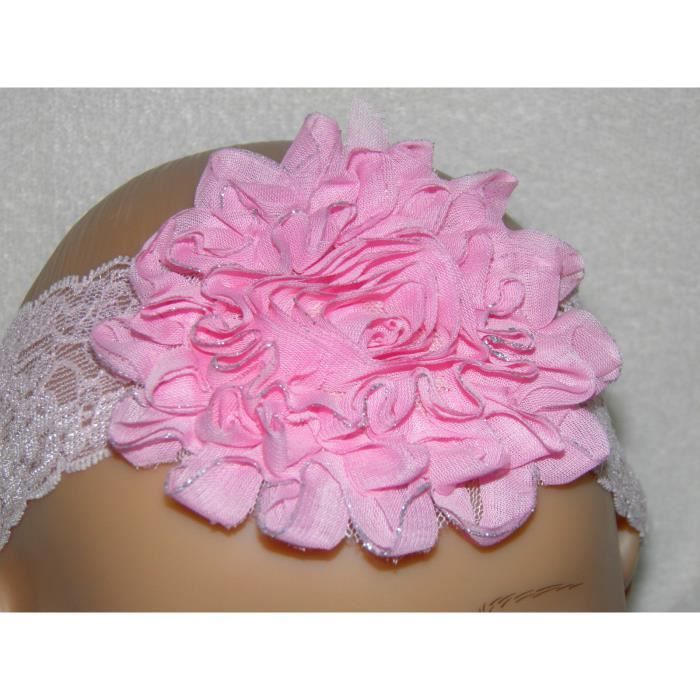 Bandeau Elastique Cheveux Dentelle Grosse Fleur Rose Fonce Bebe Fille Cdiscount Au Quotidien