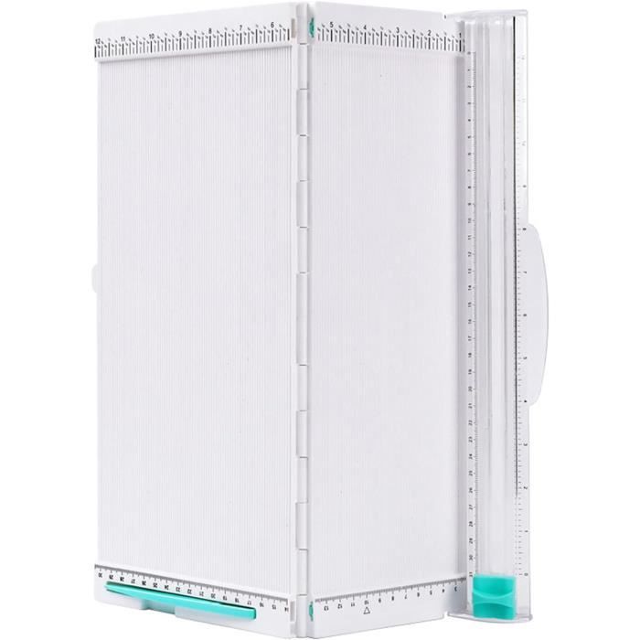 Massicot Portable De Précision - Coupe Papier, Cartes, Photos Jusqu'à 26.7 Cm De Large - Lame Rétractable Sûre, Guide Intégré - Idéal Pour Scrapbooking, Craft, Bureau