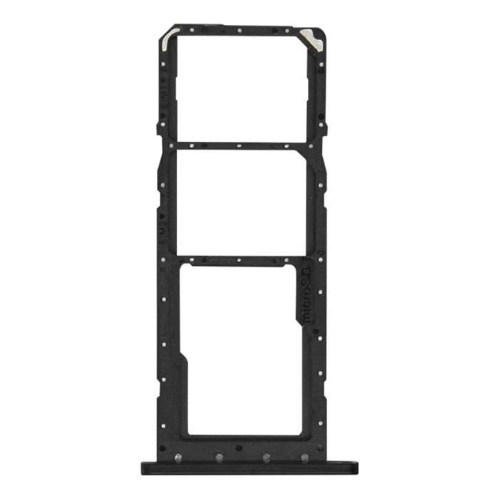 Tiroir Carte SIM de Remplacement - Samsung Galaxy A03s - Noir - Dual Nano SIM + Micro-SD