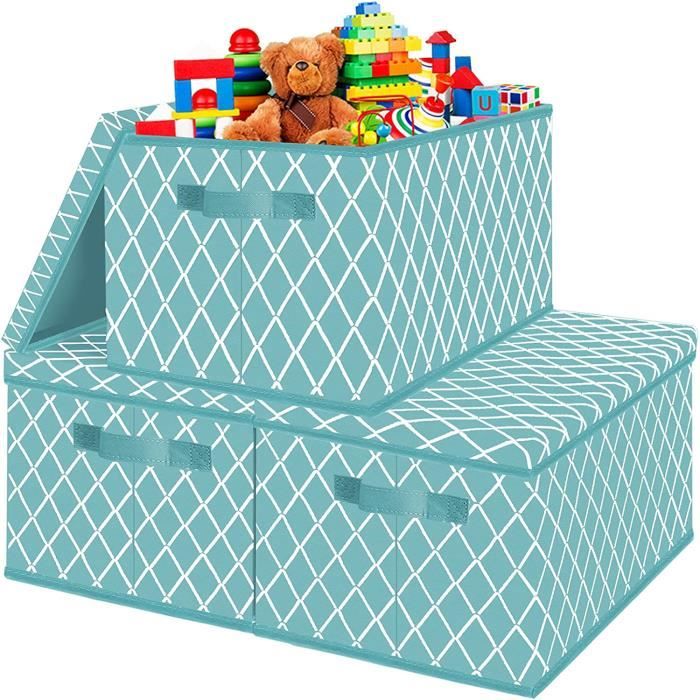 Boîtes à Jouets Enfants SONGMICS Lot De 3 - Thème Espace, Empilables, Pliables - Rangement Chambre