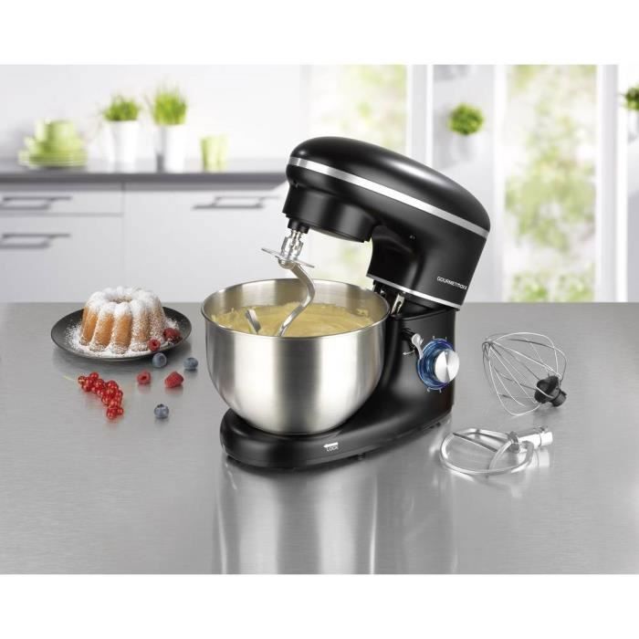 Robot ménager GourmetMaxx 03550 noir acier inoxydable