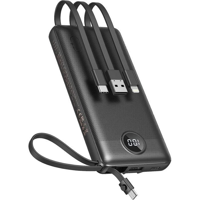 PD22.5W Batterie Externe 24000mAh Chargeur Portable Grande Capacité Rapide  avec 3 Ports USB Sortie et