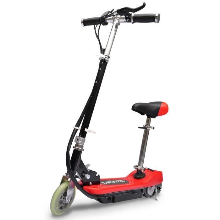 Trottinette Electrique Avec Siege 1 W Rouge Cadeau Pour Enfant Cdiscount Jeux Jouets