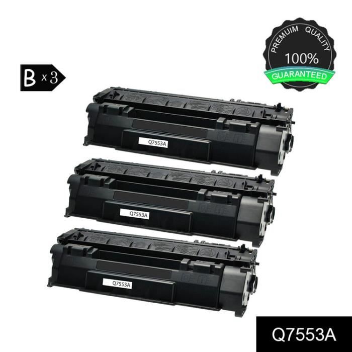 Lot De 5 Toners HP Compatibles 53A / Q7553A - Pour LaserJet M2727NF MFP P2014 - Marque Duston Noir