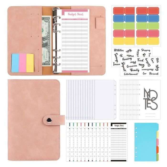 Classeur,Classeur à Feuilles Mobiles A5 Et A6 En PVC, Sac De Rangement