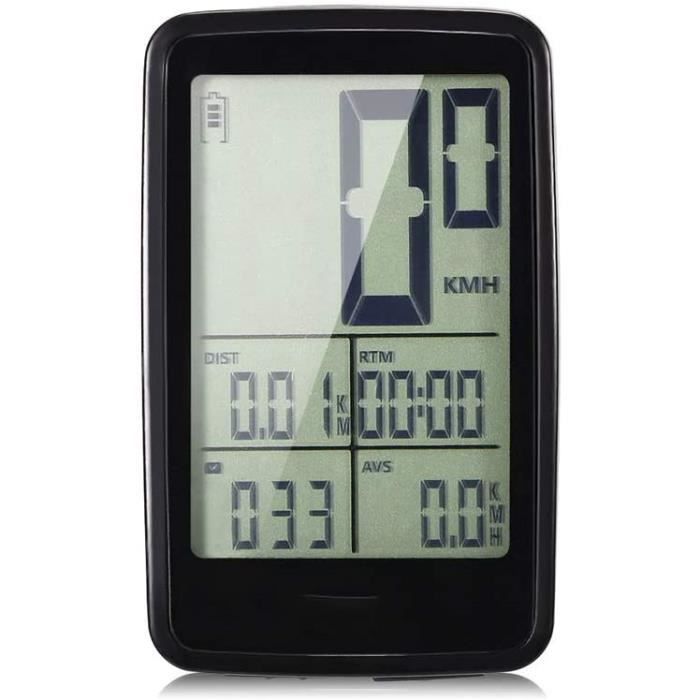 Ordinateur De Vélo Sans Fil LCD - Compteur Vitesse, Distance, étanche, Pile CR2032 Incluse