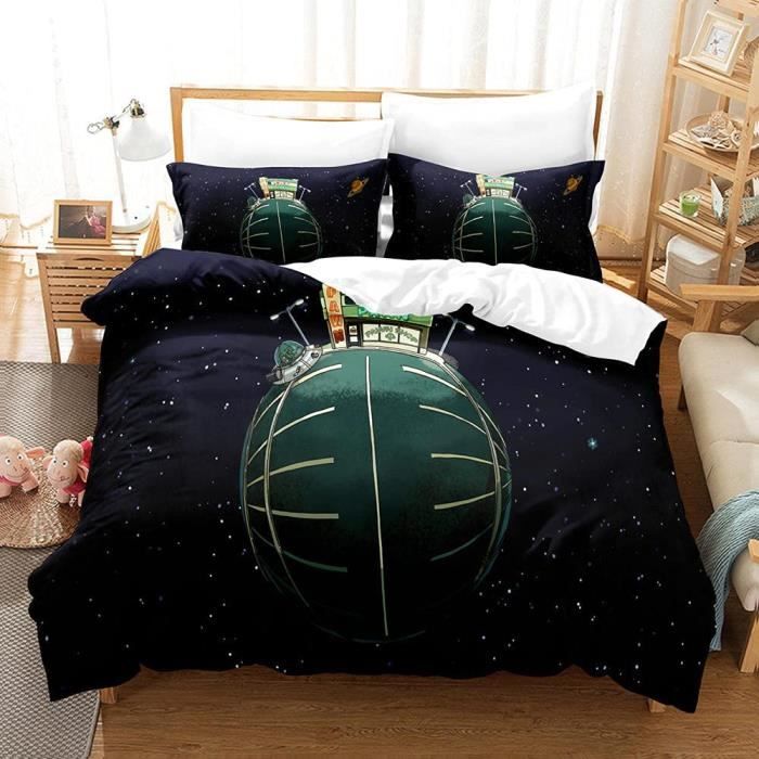 Housse De Couette Ado Garcon Rick et Morty Parure 3 Pi ces Sets De