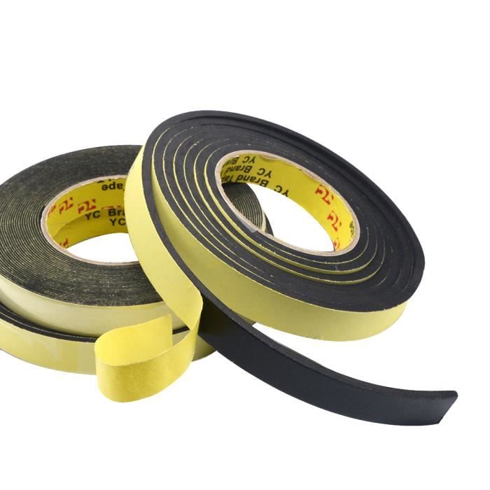 Ruban Adhésif EVA Sourcingmap - 20mm X 5mm X 2m, Mousse Amortissante Noire