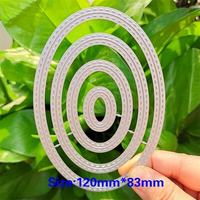 6 Matrices Découpe Métal Motif Ventilateur - Poinçons Pour Scrapbooking Et Cartes - Épaisseur 0.8mm
