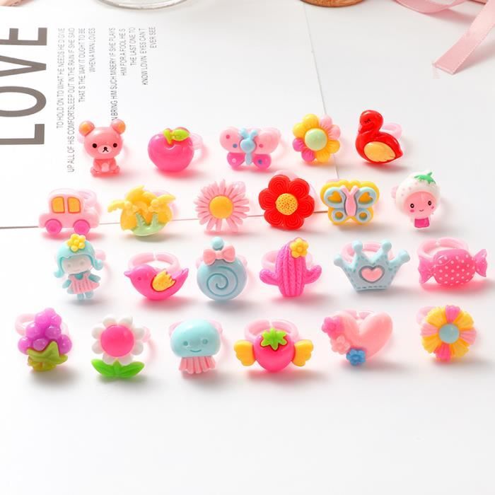 Ensemble De Bagues Boucle D'oreille Princesse Petite Fille Cadeau