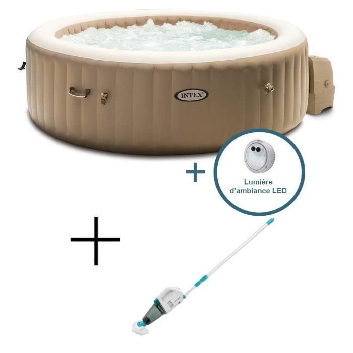 Spa gonflable INTEX Sahara 196 x 71 cm 4 places Rond 28426FR + Lumière d'ambiance LED - vue 2