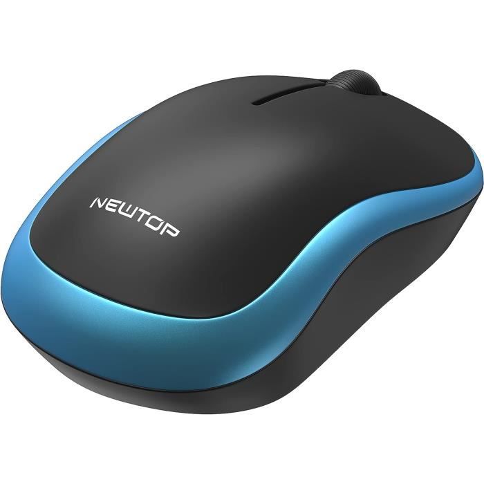 Mouse Ottico Wireless Blu 2.4GHz 1600 DPI Con Ricevitore USB – Per PC E Bluetooth