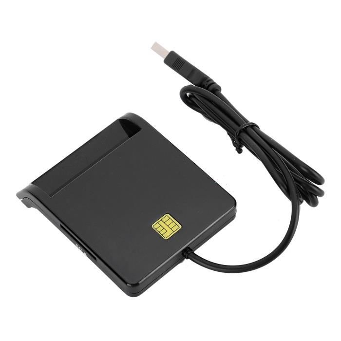 OKUMEYR Lecteur De Carte à Puce USB Lecteur Multi-Cartes Portable Lecteur  De Carte Fiscale Lecteur De Carte Bancaire Lecteur USB Intelligent