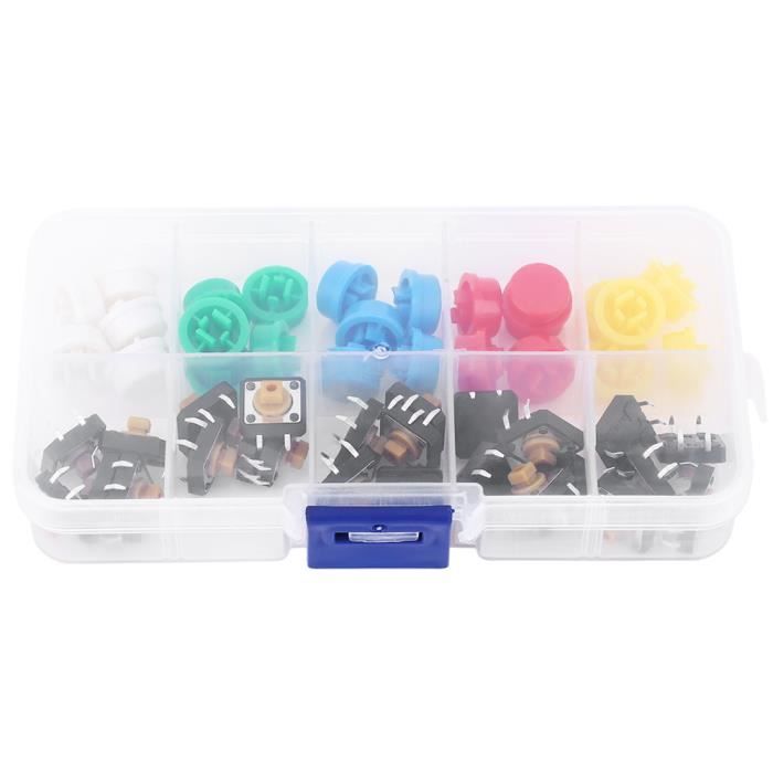5 Boutons-poussoirs Ronds LED 60mm – Arcade, Jeu Vidéo, 5 Couleurs, Compatible Manette, Nylon Durable, 12V DC