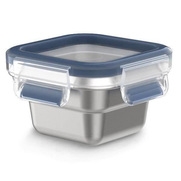EMSA Boîte Clip & Close 0,2L - Carré - Inox