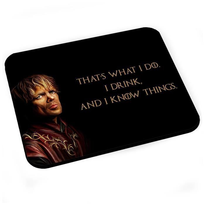 Tapis De Souris Tyrion Lannister Game Of Throne Citation Inspirante Anglais Motivation Cdiscount Informatique