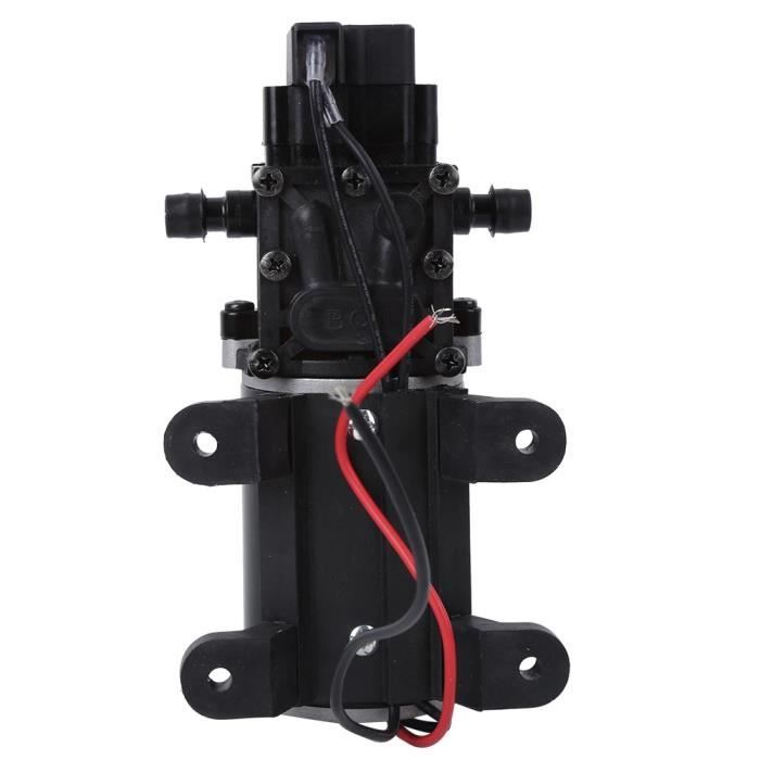 DC 12V 120W zelfaanzuigend membraan waterpomp dubbele zuigkracht intelligente waterpomp met automatische drukschakelaar (zwart
