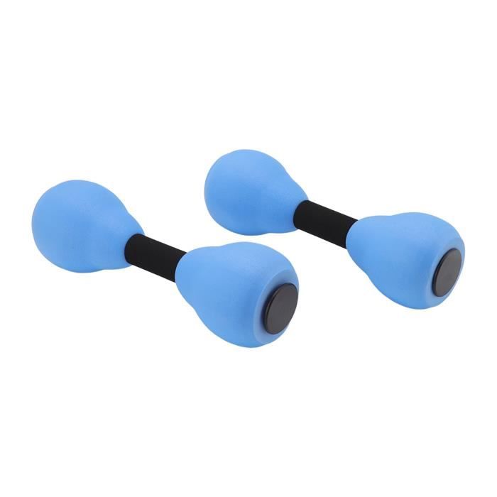 2 Haltères Flottants Piscine Mousse EVA - Aérobic Aquatique Fitness Bleu