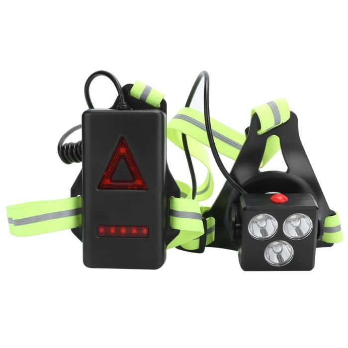 Fdit Lumières de poitrine Lumière de Course Nuit LED Lampe de Poitrine d'Avertissement Charge USB pour Extérieur Camping