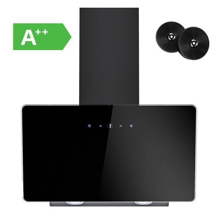 Hotte aspirante FIREGAS 60cm Interrupteur à écran tactile Hotte inclinée avec efficacité A++