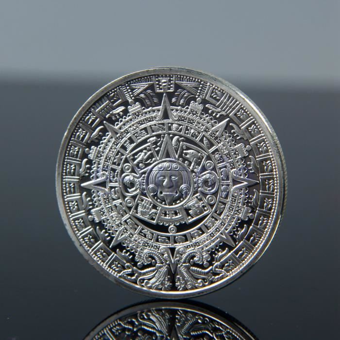 Médaille Commémorative Calendrier Maya Prophétie 2024, Alliage Doré, Pièce De Fantaisie Non Officielle