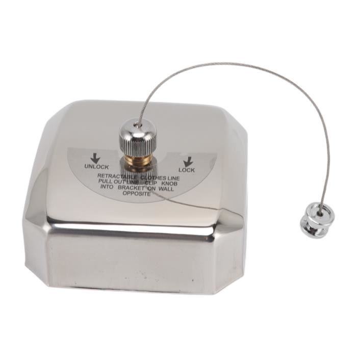 Corde à Linge Rétractable Murale En Acier Inoxydable Support De Séchage