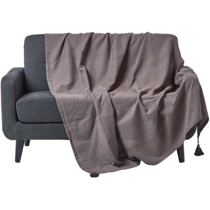 Jeté de lit ou de canapé Rajput Gris 255 x 360 cm Jeté de lit ou de canapé Rajput Gris 255 x 360 cm